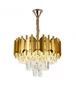 Candelabru Cristal Brantley 5x E27 Auriu