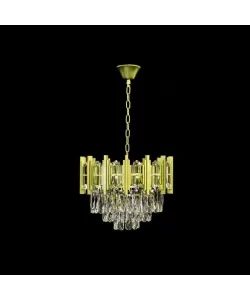 Candelabru Cristal Brendan 6x E27 Diametru 40cm Auriu