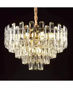 Candelabru Cristal Caiden 8x E14 Auriu