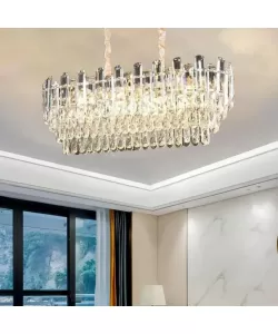 Candelabru Cristal Caleb 8x E14 Auriu