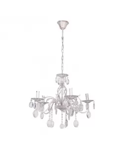 Candelabru Cristal Calum, 5*E14, Cristale K9, Alb