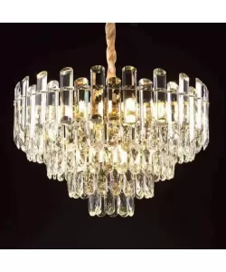 Candelabru Cristal Calvin 11x E14 Diametru 55cm Auriu