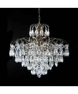 Candelabru Cristal Camilo 6x E27 Auriu