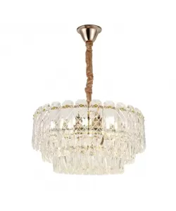 Candelabru Cristal Chase 6x E27 Auriu