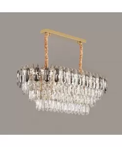 Candelabru Cristal Douglas 12x E14 Diametru 60cm Auriu