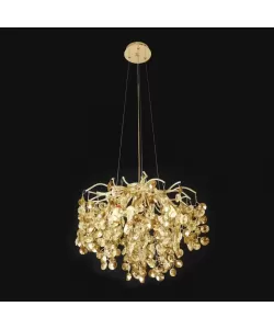 Candelabru Cristal Ephraim 6x E14 Auriu