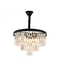 Candelabru Cristal Fletcher 5x E27 Negru Candelabru Cristal Fletcher 5x E27 Negru