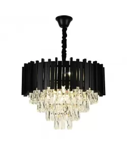 Candelabru Cristal Ford 5x E27 Negru