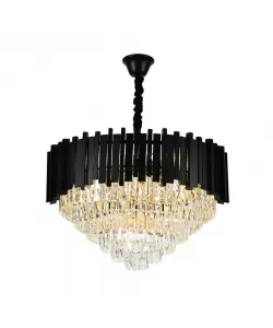 Candelabru Cristal Francis 10x E27 Negru