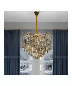 Candelabru Cristal Grace 3XE27 Auriu