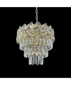 Candelabru Cristal Greyson 3 x E27 Diametru 30cm Auriu Candelabru Cristal Greyson 3 x E27 Diametru 30cm Auriu