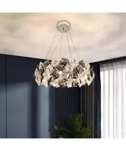 Candelabru Cristal Hara 9x E27 Argintiu