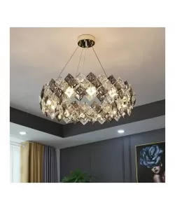 Candelabru Cristal Heja 5x E27 Argintiu