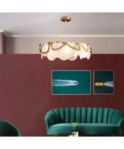 Candelabru Cristal Jeffrey 4x E14 Alb Auriu