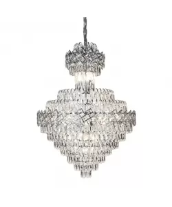 Candelabru Cristal Joel 22x E27 Argintiu