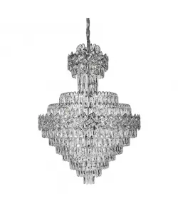 Candelabru Cristal Joel 22x E27 Argintiu