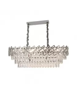 Candelabru Cristal Johnny 8x E27 Argintiu Candelabru Cristal Johnny 8x E27 Argintiu