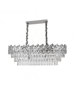 Candelabru Cristal Johnny 8x E27 Argintiu Candelabru Cristal Johnny 8x E27 Argintiu