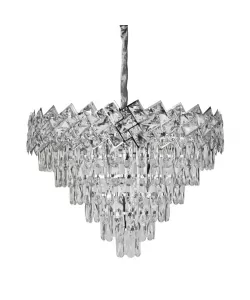 Candelabru Cristal Jordan 10 x E27 Argintiu