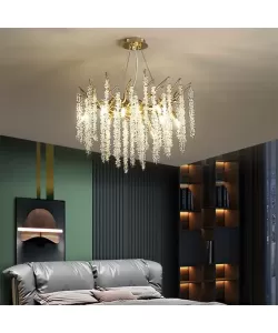 Candelabru Cristal Judson 6x E14 Auriu