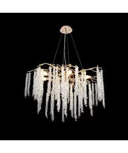 Candelabru Cristal Julian 8x E14 Auriu