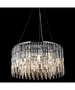 Candelabru Cristal Juliano 12x E14 Argintiu