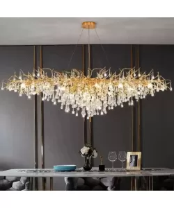 Candelabru Cristal Kaiser 13x G9 Diametru 120cm Auriu