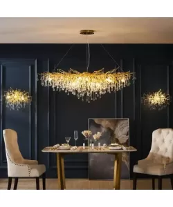 Candelabru Cristal Kaiser 13x G9 Diametru 120cm Auriu