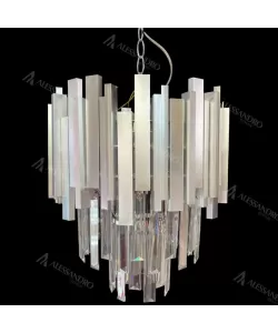 Candelabru Cristal Mateo 6x E14 Argintiu