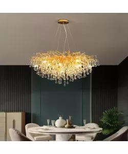 Candelabru Cristal Muhammad 10x G9 Diametru 80cm Auriu