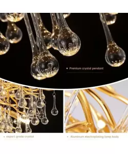 Candelabru Cristal Nathanael 7x G9 Auriu