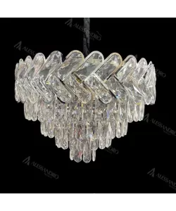 Candelabru Cristal Nebil 8x E27 Argintiu