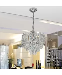 Candelabru Cristal Niklaus 4x E27 Argintiu