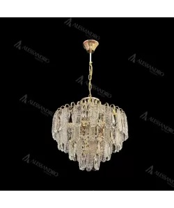 Candelabru Cristal Polat 5x E27 Auriu