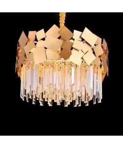 Candelabru Cristal Steven 5x E14 Auriu