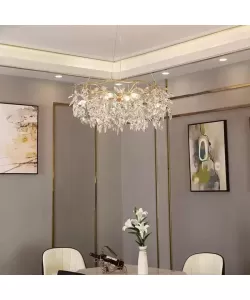 Candelabru Cristal Sutton 5x E14 Auriu