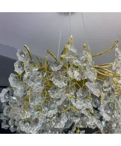 Candelabru Cristal Sutton 5x E14 Auriu