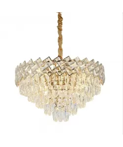 Candelabru Cristal Villante 10x E27 Auriu