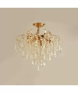 Candelabru Cristal Haruo 5x E27 Auriu