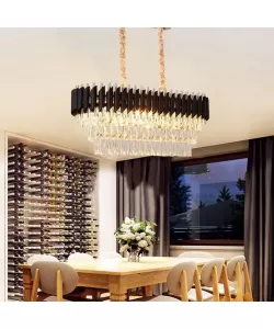 Candelabru Ibrahim 6x E27 Auriu Negru