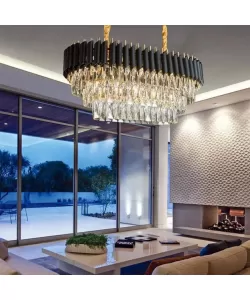 Candelabru Ibrahim 6x E27 Auriu Negru