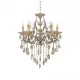 Candelabru Imperial 5*E14, Auriu, Metal si Cristal Candelabru Imperial 5*E14, Auriu, Metal si Cristal