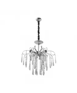 Candelabru Jarvis, 6*E27, Cristal, Crom