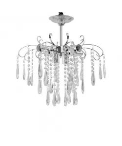 Candelabru Jarvis, 6*E27, Cristal, Crom