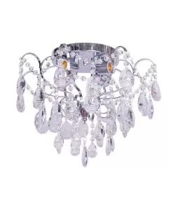 Candelabru Lapis, 4*E27, Crom, Metal si Cristal