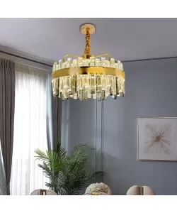 Candelabru LED Achim cu Telecomanda, 120W, DImabil, Diametru 50cm, Auriu