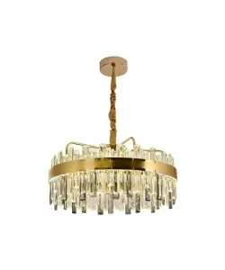 Candelabru LED Achim cu Telecomanda, 152W, Dimabil, Diametru 60cm Auriu