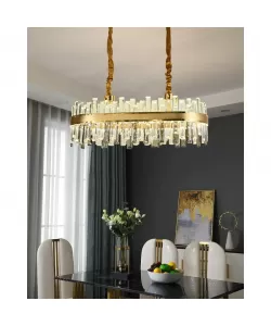 Candelabru LED Achim cu Telecomanda, 200W, Diametru 80cm, Auriu, Dimabil Candelabru LED Achim cu Telecomanda, 200W, Diametru 80cm, Auriu, Dimabil