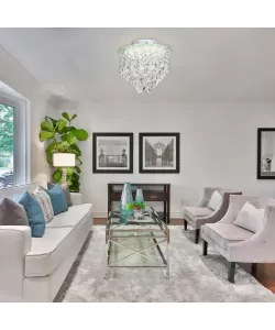 Candelabru LED Casimir, 36W, Crom, Metal si Cristal