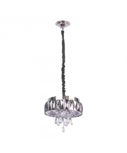 Candelabru LED Lorin cu Telecomanda, 52W, Dimabil, Argintiu si Negru